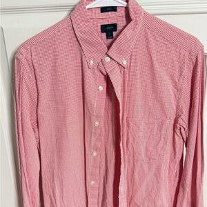 J. Crew Red Checkered Casual Shirt
